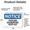 Signmission Cholera Quarantine Keep Out! OSHA Notice Sign, Vinyl Decal, 14in W x 10in L, 2PK OS-2PACK-NS-D-1014-L-10594 - alternate 2